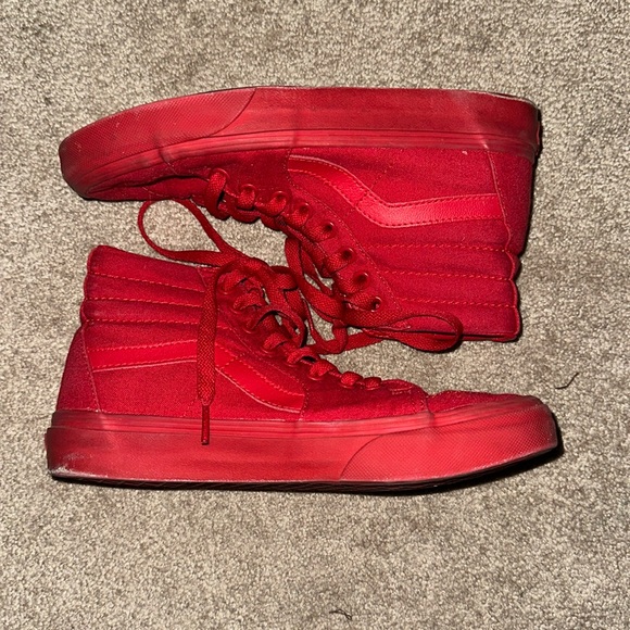 Vans Shoes - Red Hi-Top Vans
